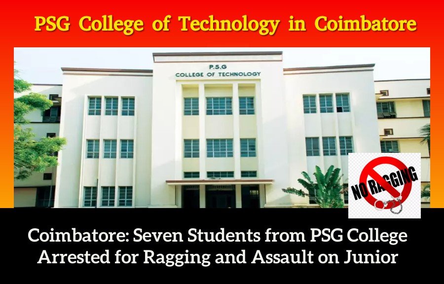 A second-year engineering student at PSG College of Technology, was reportedly subjected to an assault by his seniors, during which they also forcibly shaved his head. ------------------